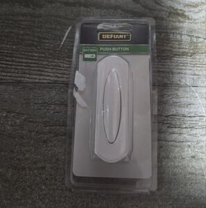 DEFIANT DOORBELL PUSH BUTTON WIRELESS BATTERY OPERATED WHITE 1008504855